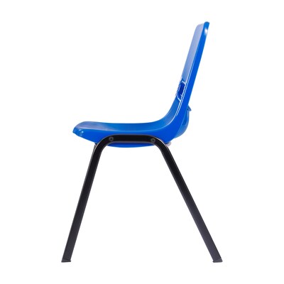 Flash Furniture HERCULES Polypropylene Heavy-Duty Classroom Stack Chair, Navy (SFCH003NVYBLK)