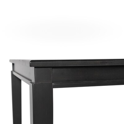 Flash Furniture Henry Solid Wood Dining Table, 36.25" x 47", Black Matte (KERT217BLK47)