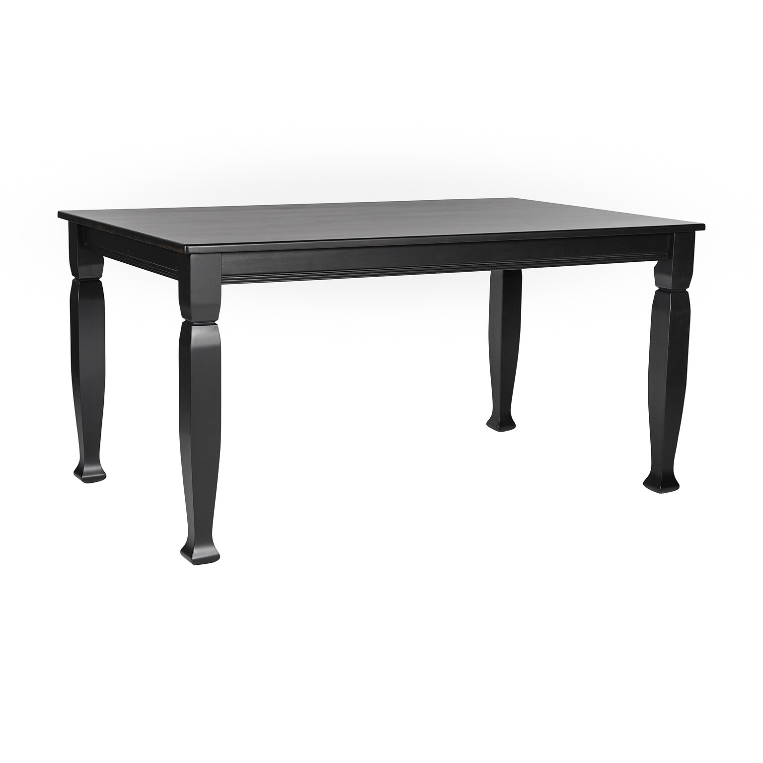 Flash Furniture Grace Solid Wood Dining Table, 36.25 x 60, Black (KERT799BLK60)