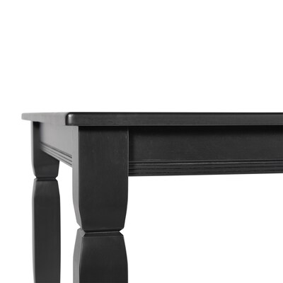 Flash Furniture Grace Solid Wood Dining Table, 36.25" x 60", Black (KERT799BLK60)