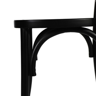 Flash Furniture Brooklyn Contemporary Wood Dining Chair, Black, 2/Pack (2ZH81005BLK)