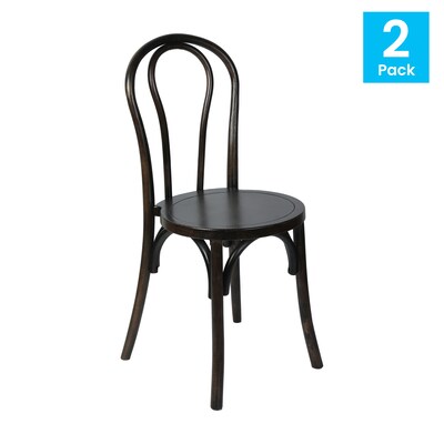 Flash Furniture Betsy Contemporary Wood Dining Chair, Early American Wood, 2/Pack (2ZH8003AEAW)