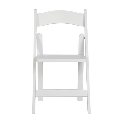 Flash Furniture Holden Solid Wood Commercial Grade Folding Dining Chair, White, 4/Pack (4ZH80053WHT)