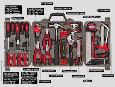 Apollo Tools Household Tool Kit, 71 Piece (DT0204)