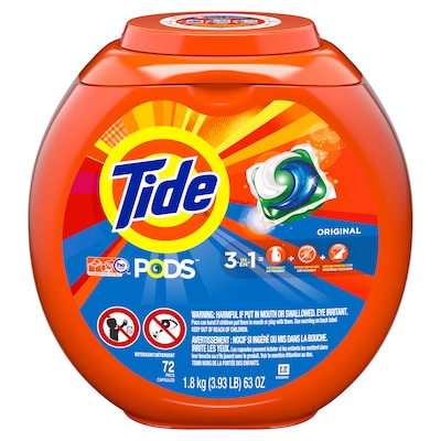 Tide® PODS High-Efficiency Washer Laundry Detergent, Original Scent, 72 ...