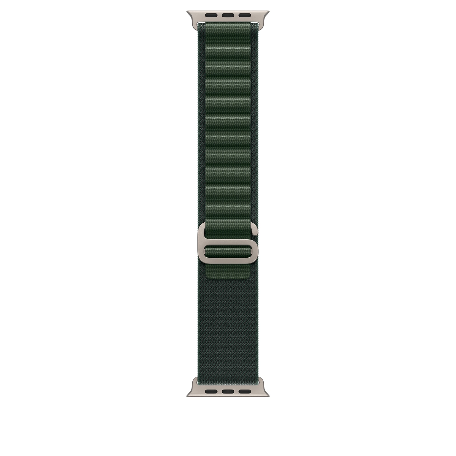 Apple Watch 49mm Dark Green Alpine Loop, Small, Natural Titanium Finish (MXMU3AM/A)