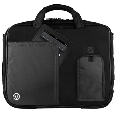 Vangoddy Office Business Travel Laptop Case up to 12 inch laptop Tablet + 4x MicroUSB Charging Cables, Black
