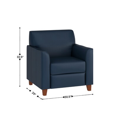 Flash Furniture HERCULES Diplomat Series LeatherSoft Guest Chair, Navy (BT8271NVY)