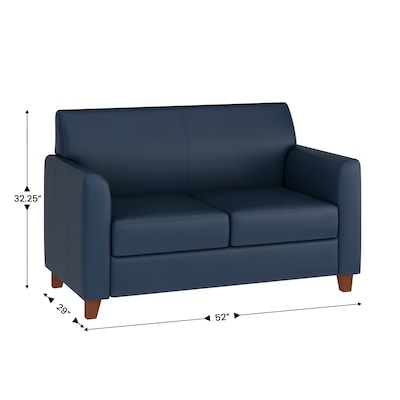 Flash Furniture HERCULES Diplomat Series LeatherSoft Reception Set, Navy, 3-Pieces (BT827SETNVY)