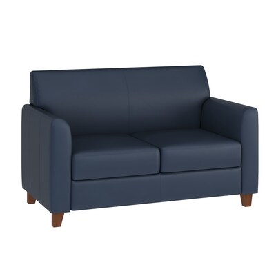 Flash Furniture HERCULES Diplomat Series 52 LeatherSoft Loveseat, Navy (BT8272NVY)