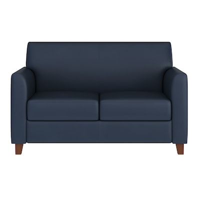 Flash Furniture HERCULES Diplomat Series 52" LeatherSoft Loveseat, Navy (BT8272NVY)