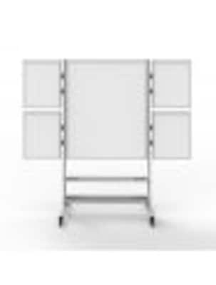 Luxor Collaboration Station Mobile Whiteboard, Aluminum (COLLAB-STATION)