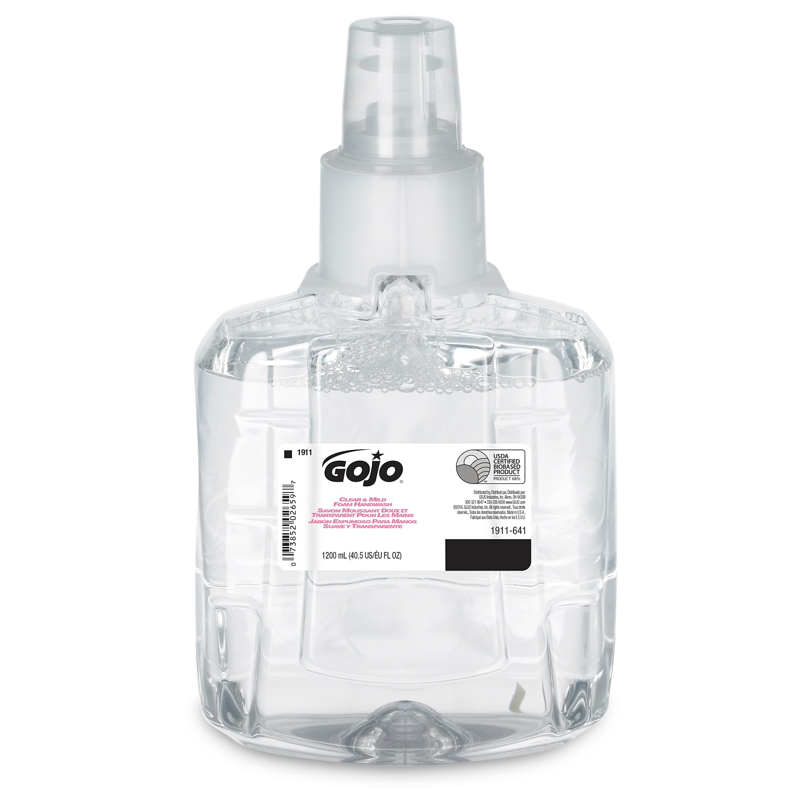 GOJO Clear & Mild Foaming Soap Refill, Unscented, 40.5 oz., 2/Carton  (1911-02) | Quill.com