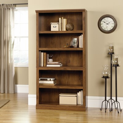 Sauder Select Collection 70H 5-Shelf Bookcase, Oiled Oak (410367)