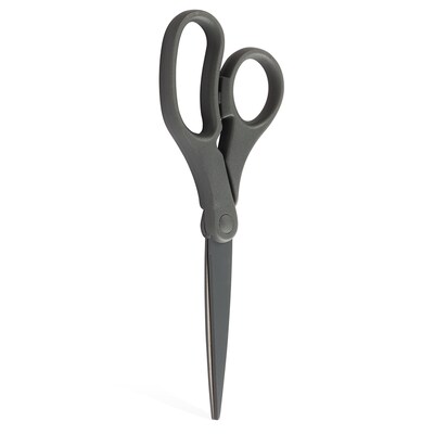 JAM Paper® Heavy Duty Multi-Purpose Precision Scissors, 8 Stainless Steel Blades, Grey (342GY)