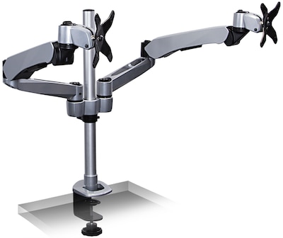 Mount-It! Modular Desk Mount Adjustable Monitor Arm, Up to 27 Monitors, Gray/Silver (MI-45116)