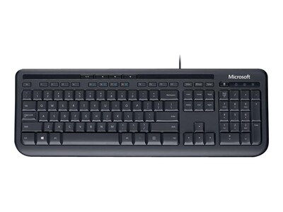 Microsoft 600 Wired Gaming Keyboard, Black (ANB-00001) | Quill.com