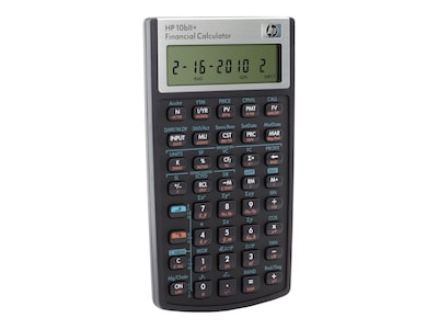 HP 10bII+ 12-Digit Battery Powered Financial Calculator, Black (HP10B#INT)  | Quill.com