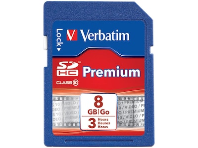 Verbatim Premium 8GB SDHC Memory Card, Class 10, UHS-I (VTM96318)