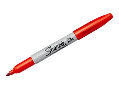 Sharpie Permanent Marker, Fine Tip, Red, Dozen (30002)