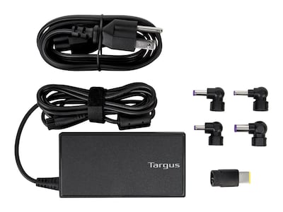 Targus Semi-Slim Universal Laptop Charger, 90W, Black (APA90US)