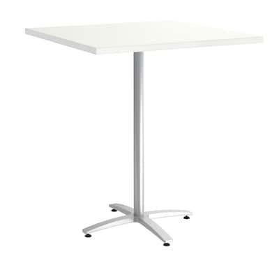 Union & Scale™ Multipurpose 36 Square Silver Mesh Laminate Bistro Height Silver Base Table (54834)