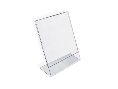 Azar Displays L-Shaped Sign Holders, 8.5W x 11H, Clear, 10/Pack (112714)