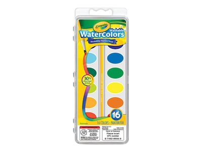 Crayola Washable Watercolors, Assorted (53-0555)