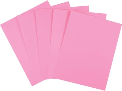 Staples Brights Multipurpose Colored Paper, 20 lbs., 8.5 x 11, Pink, 500/Ream (25207)