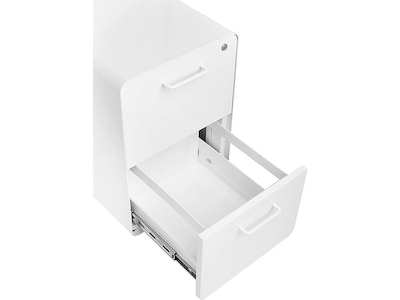Poppin Stow 2-Drawer Mobile Vertical File Cabinet, Letter/Legal Size, Lockable, 25H x 15.75W x 20