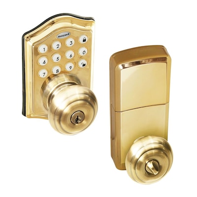 Honeywell Electronic Entry Knob Door Lock, Polished Brass (8732001) |  Quill.com