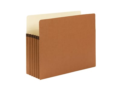 Smead File Pockets, Straight Cut Tab, 5.25 Expansion, Letter Size, Redrope, 10/Box (73234)