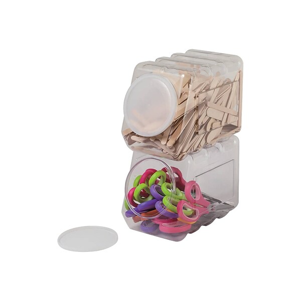  Advantus Super Stacker Quick Access Crayon Box,  Plastic, Clear : Learning: Supplies