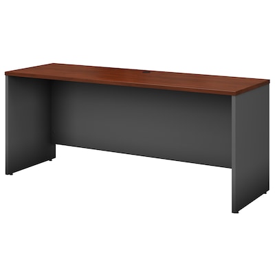 Bush Business Furniture Westfield 72W Credenza Desk, Hansen Cherry/Graphite Gray (WC24426)