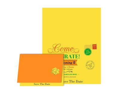 Astrobrights Cardstock Paper, 65 lbs, 8.5 x 11, Solar Yellow