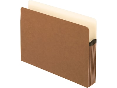 Pendaflex Smart Shield Reinforced File Pocket, 5 1/4 Expansion, Letter Size, Redrope, 10/Box (1534G