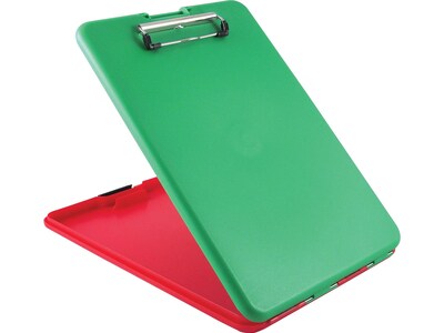 Saunders Show2Know Plastic Storage Clipboard, Letter Size, Red/Green (00580)