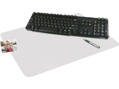 Krystal View Plastic Desk Pad, 19L x 24W, Clear (60-4-0M)