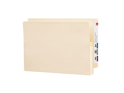 Smead End Tab File Pocket, Reinforced Straight-Cut Tab, 1-3/4 Expansion, Manila Gusset, Legal Size,