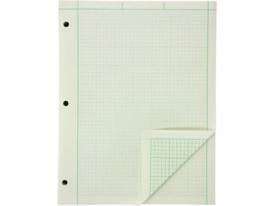 Ampad Engineering Computation Pad, 8.5 x 11, Graph Ruled, Green tint, 200 Sheets/Pad (TOP22-144)