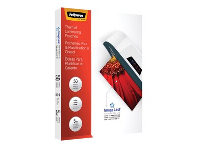 Fellowes ImageLast Thermal Laminating Pouches, Letter Size, 5 Mil, 100/Pack (52040)