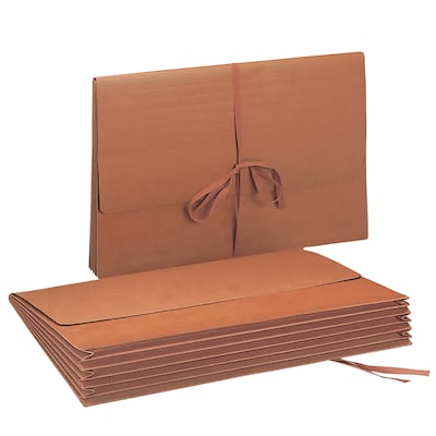 Smead 30% Recycled Reinforced File Pocket, 5 1/4 Expansion, Clear Envelopes, 10/Box (71076BX)