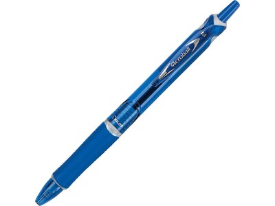 Pilot Acroball Colors Advanced Ink Retractable Ballpoint Pens, Medium Point, Blue Ink, Dozen (31811)