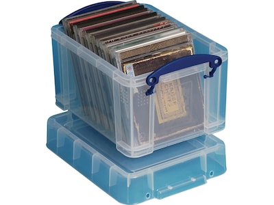 Really Useful Box® 3 Liter Snap Lid Storage Bin, Clear (3L CL) | Quill.com