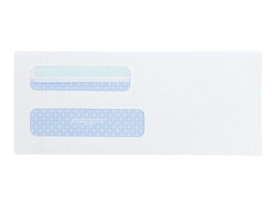 Quality Park Redi-Seal Security Tinted #8 5/8 Double Window Envelopes, 3-5/8 x 8-5/8, White, 500/B