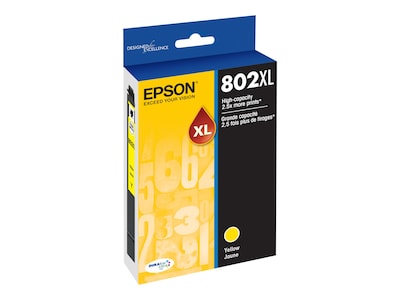 Epson T802XL Yellow High Yield Ink Cartridge   (T802XL420-S)