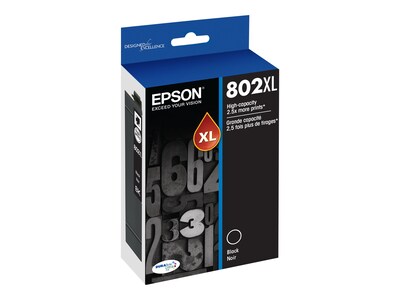 Epson T802XL Black High Yield Ink Cartridge   (T802XL120-S)