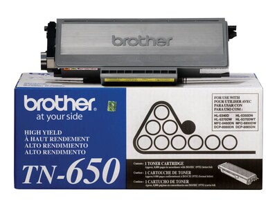 Brother TN-650 Black High Yield-Toner  Cartridge