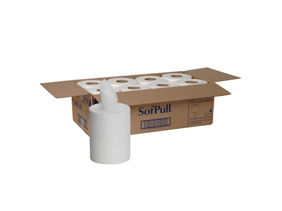 SofPull Junior Centerpull Paper Towels, 1-ply, 275 Sheets/Roll, 8 Rolls/Carton (28125)