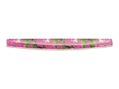 Fellowes Photo Gel Mouse Pad Wrist Rest with Microban, Pink Flowers (9179001)